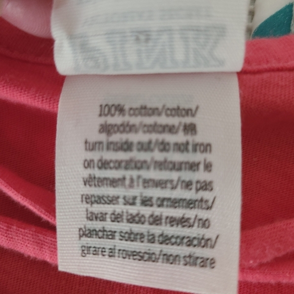 PINK Victoria's Secret lace up  front v-neck short sleeve shirt, XS (PTP 19.5") - Picture 5 of 6